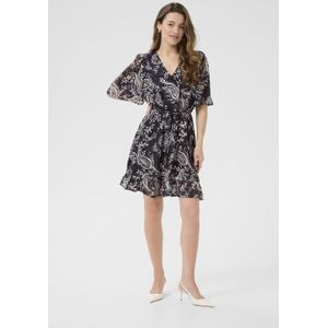 Kaffe - Jurk 'Lecta' - Zwart/Wit - Blousejurk