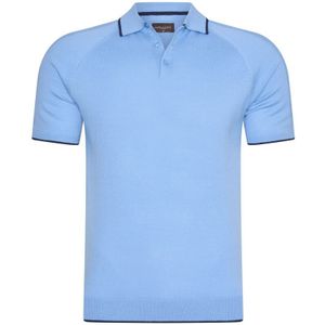 Cappuccino Italia Polo SS Tipped Tricot Polo Blauw