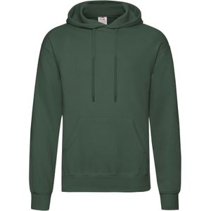 Fruit Of The Loom Unisex Volwassenen Klassiek Sweatshirt met capuchon (Fles groen)