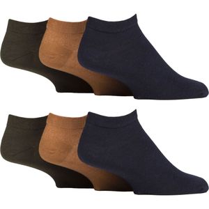6 Pack Mannen Diabetische Trainer Sokken | Losse Top Brede Enkelsokken