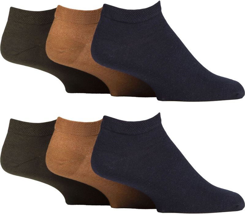 6 Pack Mannen Diabetische Trainer Sokken | Losse Top Brede Enkelsokken