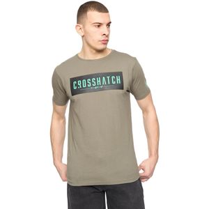 Crosshatch Heren Changra T-Shirt (Donkergroen)