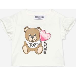 Baby Meisjes Teddybeer T-shirt in Ivoor