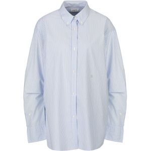 Replay Linnen Overhemd Y/D Streep Katoen Popeline