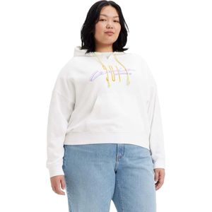 Levi's Dames Authentieke Graphic Plus Hoodie (Wit)
