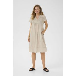 Kaffe - KAKarli - Jurk - Greige - Katoen - Knielengte