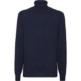 Philipp Plein - Turtle Neck Monogram - Coltrui - Wit - Merinowol en Moerbeizijde