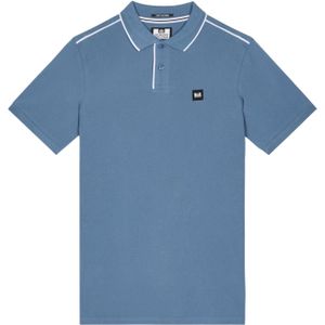 Weekend Offender Heren Astola Biesdetail Poloshirt (Blauw/Wit)