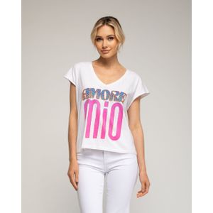 T-shirt - Geschilderde Tekst - Kralen