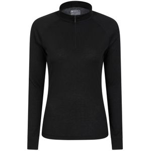 Mountain Warehouse Dames/Dames Talus Zip Neck Thermo Met Lange Mouwen (Zwart) - Maat 44