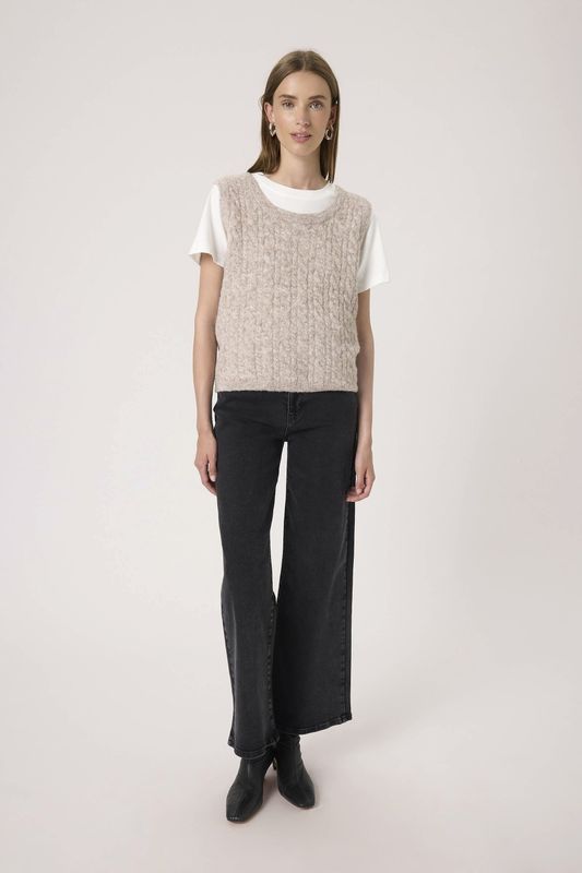 Mouwloos vest SLVespera Mouwloos vest Regular fit beige