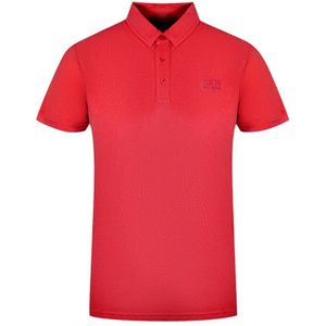 Cavalli Class Brand Logo Bordeaux Polo Shirt - Maat M