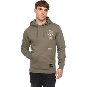 Crosshatch Heren Moules Hoodie (Olijf)