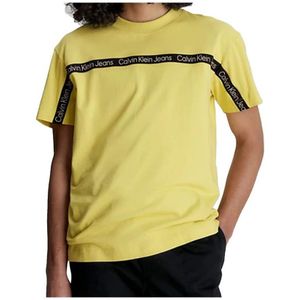 Calvin Klein Klassiek Heren-T-shirt Met Kleurlijn En Logo - Maat S