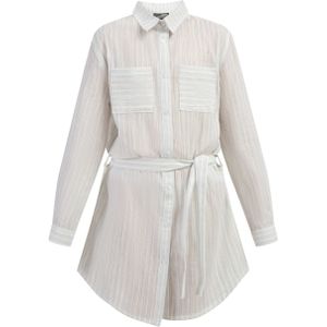Dreimaster Overhemd blouse jurk Meisje Lichtblauwe strepen