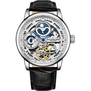 Stührling Zilver en Zwart Automatisch 42mm Horloge - Heren