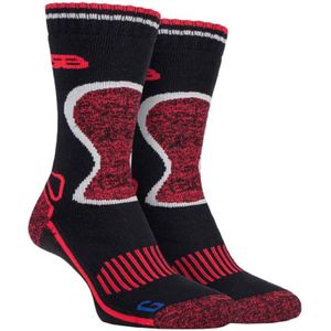 Set van 2 herensokken van versterkte wol voor intensief gebruik - SBGMS003BKR