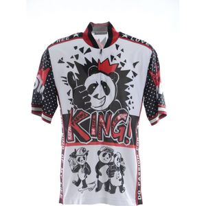 Dolce & Gabbana Wit King Panda Top Polyester Heren T-shirt - Maat S