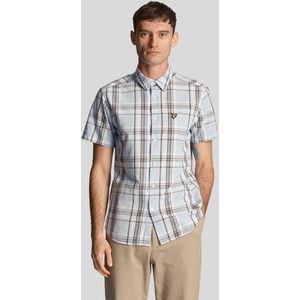 Lyle Scott - SW2011V W487 - Overhemd - Lichtblauw - Korte Mouwen