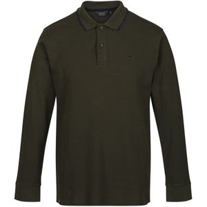 Regatta Herenpoloshirt Leaonzo Met Lange Mouwen (Donkere Khaki) - Maat XL