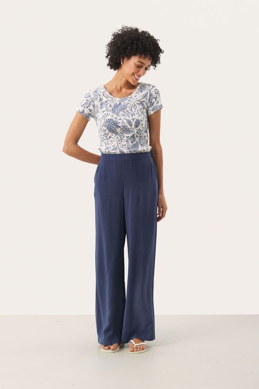 Part Two, Dames, Broeken, Blauw, Maat: XS Viscose,