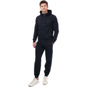 Men's Emporio Armani EA7 Core ID Cotton-Blend Tracksuit In Navy - Maat XL