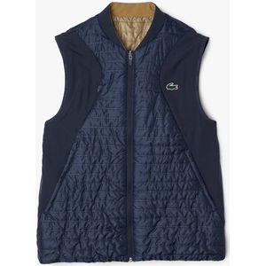 Men's Lacoste Reversible Quilted Sports Vest in Navy/Beige