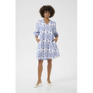 Jurk A-shape blue white