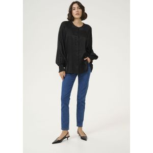 Kaffe - Shirt - Zwart - Klassieke Blouse - Lange Mouw