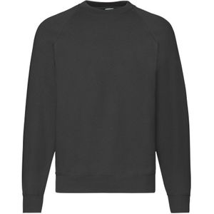 Fruit Of The Loom Heren Raglan Mouwen Belcoro® Sweatshirt (Zwart) - Maat S