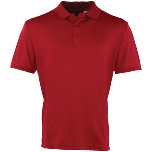 Premier Heren Coolchecker Pique korte mouw Polo T-Shirt (Bourgondië)