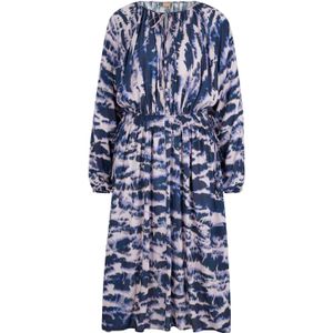 Boss Dames/Dames Datiga Tie Dye Jurk (Marine, Wit)
