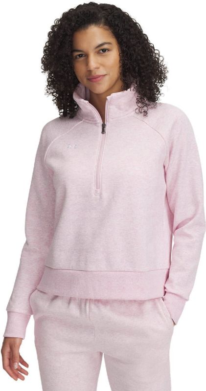 Under Armour - Rival Fleece - Skipully - Roze - ½ Ritssluiting