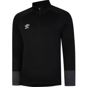 Umbro Kinder/Kids Total Training Quarter Zip Track Top (Zwart/Wit/Carbon)