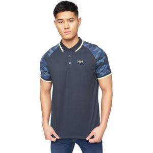 Crosshatch Heren Polo Cramdark Camo (Marine)