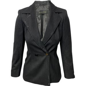 Escada Black Stone Broekpak Set in Zwarte Wol