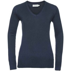 Russell Collection Dames/Dames Marl V Hals Sweatshirt (Franse marine)