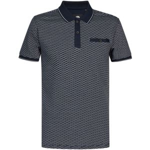 Petrol Industries - Heren All-over Print Polo - Blauw - Maat M