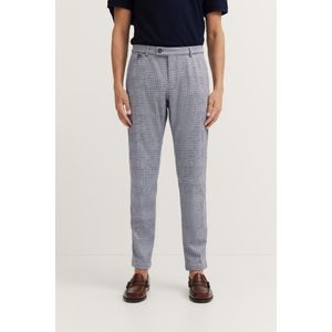 Chino Broek - Marine - Met Stretchfunctie - Paspelzakken - Ritssluiting