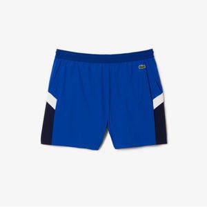 Men's Lacoste Recycled Polyamide Colourblock Swimming Trunks in Blue