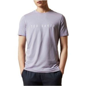 Men's Ted Baker Broni Branded T-Shirt in Lilac