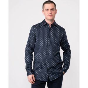 Ted Baker - Ardea - Heren Shirt - Lange Mouwen - Katoenmix - Onscherpe Stippenprint