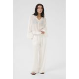 My Essential Wardrobe - Broek 'Jannie' - Donkergrijs - Wide Leg - Krijtstrepen