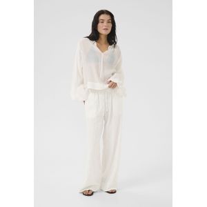 My Essential Wardrobe - Broek 'Jannie' - Donkergrijs - Wide Leg - Krijtstrepen