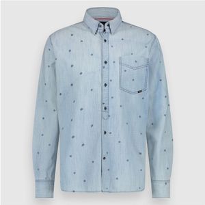 SHIRT CHAMBRAY ALLOVER PRINT - Overhemd - Maat XL