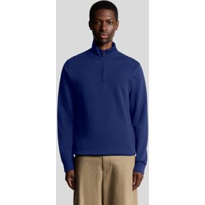 Lyle & Scott Superfine Katoenen 1/4 Zip Sweatshirt - Blauw