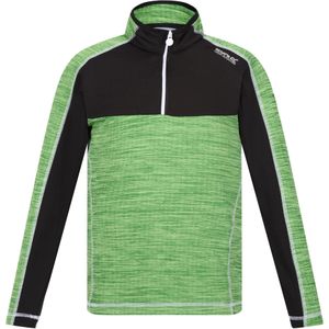 Regatta Kinderen/Kinderen Hewley Recycled Half Zip Fleece Top (Jasmijngroen/Zwart)