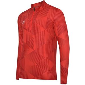 Umbro Heren Maxium Quarter Zip Training Top (Vermiljoen)