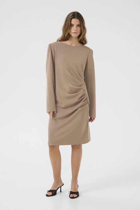 Jersey jurk Feminine beige