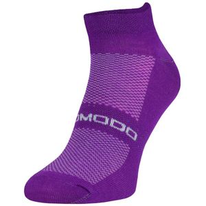 Merinowol Hardloopsokken | Comodo | Lichtgewicht Gedempte Enkelsportsokken Voor Heren En Dames - Fuchsia - Maat 43 - 45